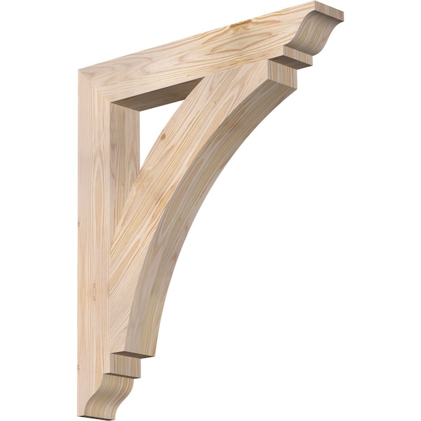 Ekena Millwork Thorton Traditional Smooth Bracket, Douglas Fir, 3 1/2"W x 24"D x 28"H BKT04X24X28THR01SDF - main